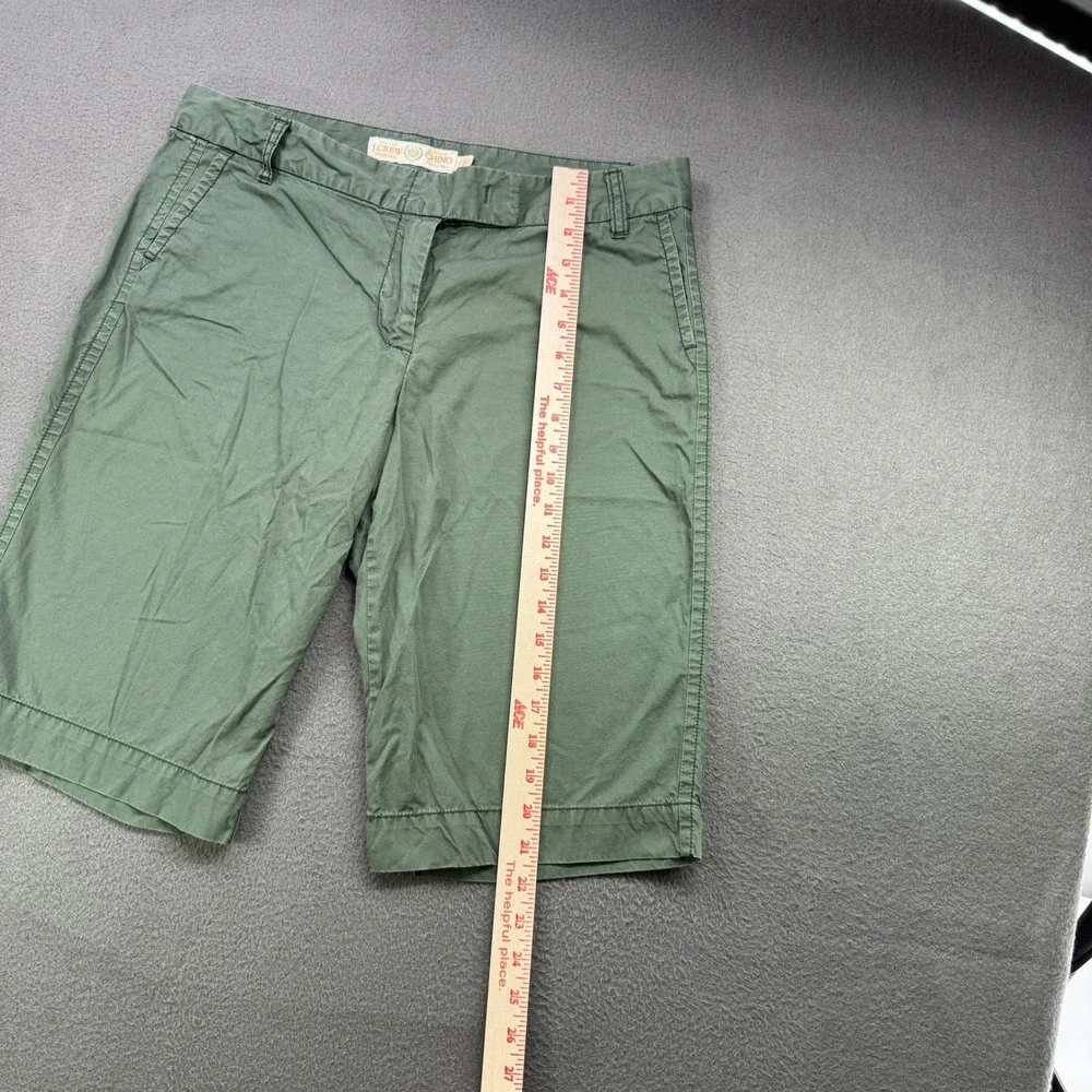 J.Crew Chino Shorts Womens 10 Green City Fit Broken-In Twill‎ Casual Summer